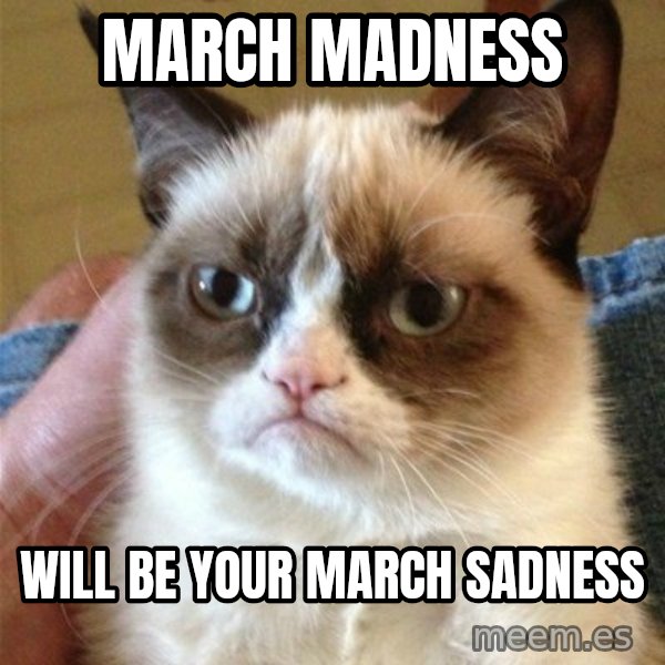 Grumpy Cat  meme: March Madness / Will be your march sadness