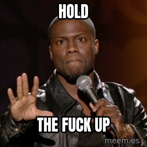 Kevin Hart meme: HOLD / THE FUCK UP