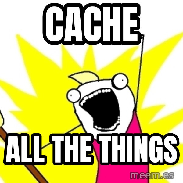 X ALL THE THINGS meme: Cache / all the things