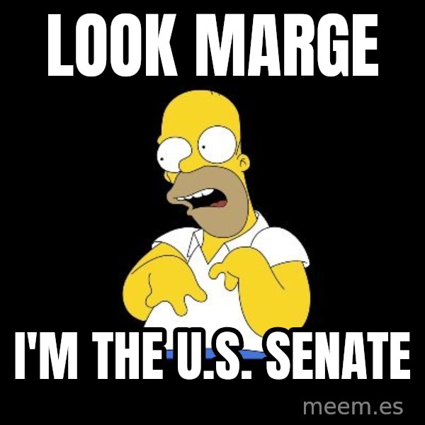 look-marge meme: look marge / i'm the u.s. senate