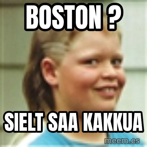 Jonnen Neuvo meme: Boston ? / sielt  saa   kakkua