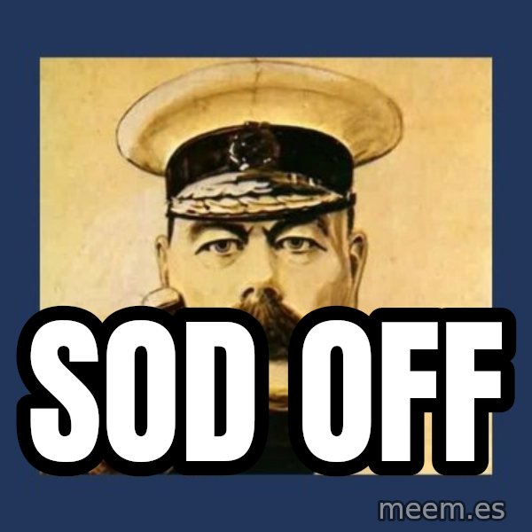your country needs you meme: sod off