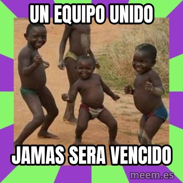 african kids dancing meme: Un equipo unido / jamas sera vencido