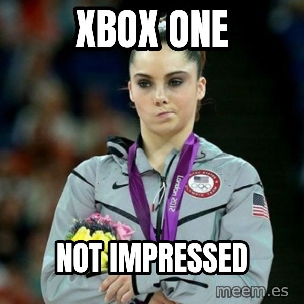 McKayla Maroney Not Impressed meme: XBOX  ONE / NOT IMPRESSED