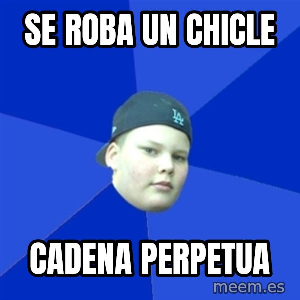 Jonnen Neuvo meme: se roba un chicle / cadena perpetua