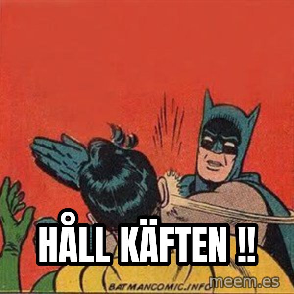 batman slap robin meme: Håll käften !!