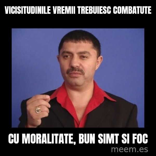 Manelistul Nicolae Guta meme: vicisitudinile vremii trebuiesc combatute / cu moralitate, bun simt si foc