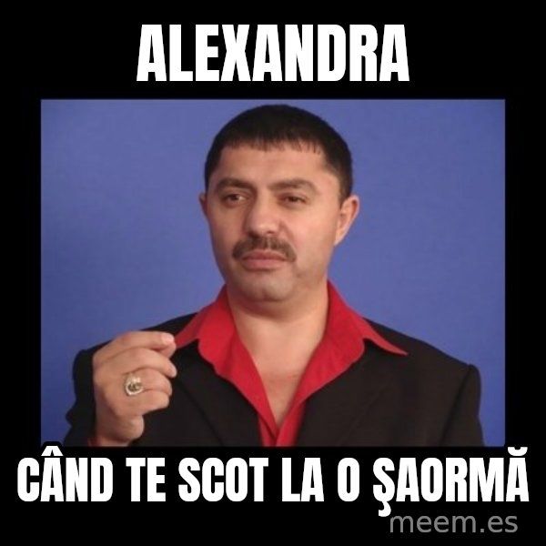 Manelistul Nicolae Guta meme: Alexandra / când te scot la o şaormă