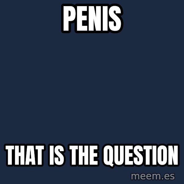 Katainen Perkele meme: Penis / That is the Question