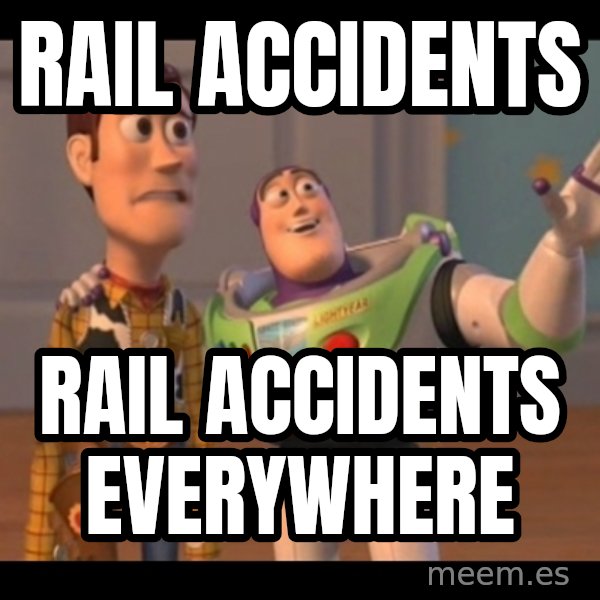 X, X Everywhere  meme: Rail Accidents / Rail Accidents Everywhere
