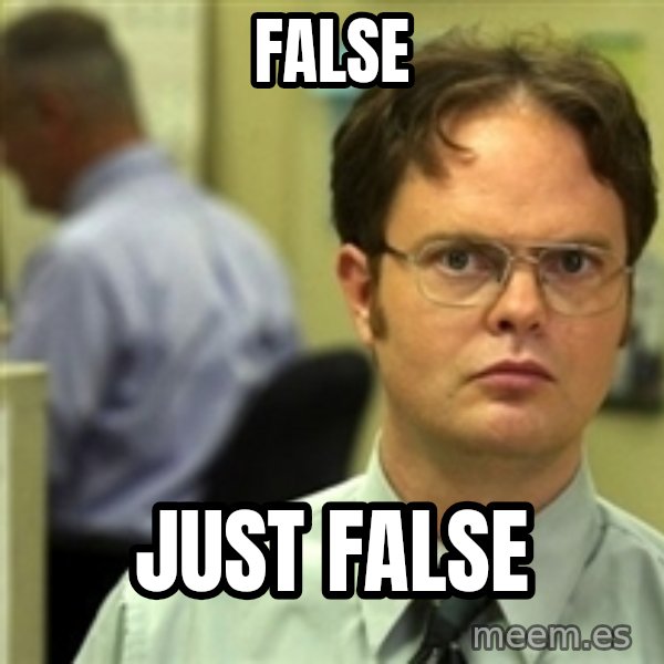 Dwight Schrute meme: FALSE / just false