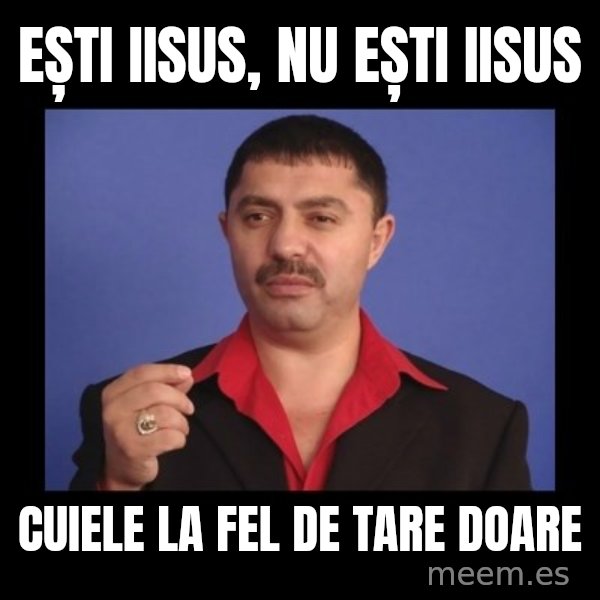 Manelistul Nicolae Guta meme: EȘTI IISUS, NU EȘTI IISUS / CUIELE LA FEL DE TARE DOARE
