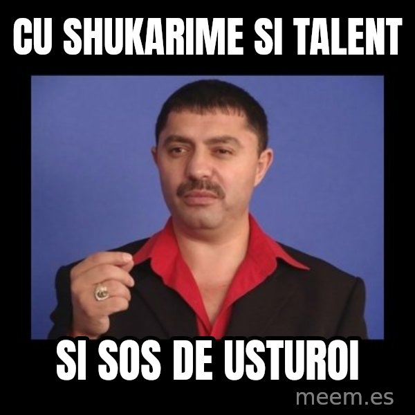 Manelistul Nicolae Guta meme: Cu shukarime si talent / si sos de usturoi