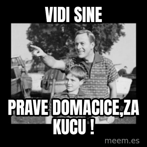 look son a faggot meme: Vidi sine / prave domacice,za kucu !