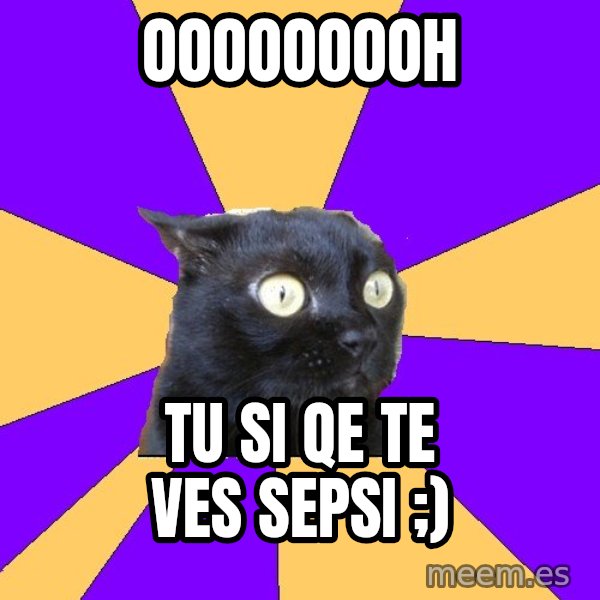 Anxiety Cat meme: ooooooooh / tu si qe te ves sepsi ;)
