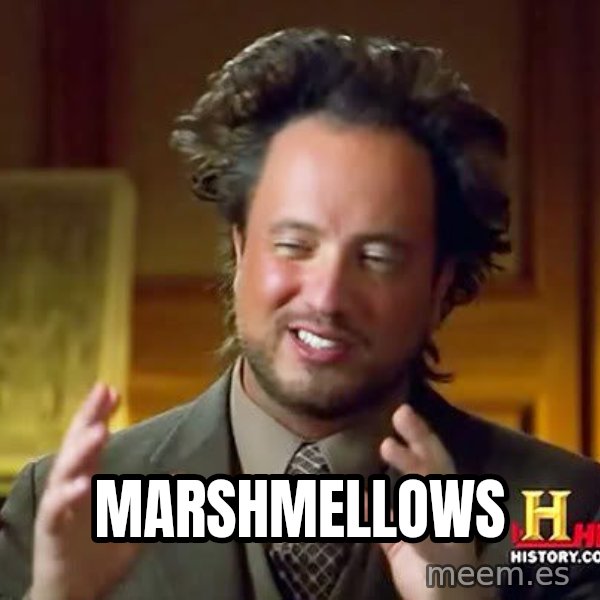 Ancient Aliens meme: marshmellows