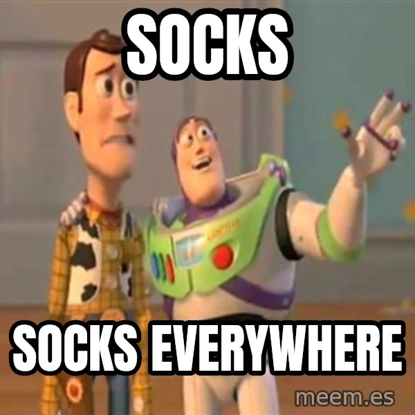 X, X Everywhere  meme: socks / socks everywhere