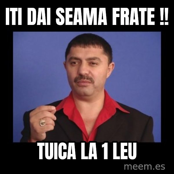 Manelistul Nicolae Guta meme: Iti dai seama frate !! / Tuica la 1 leu