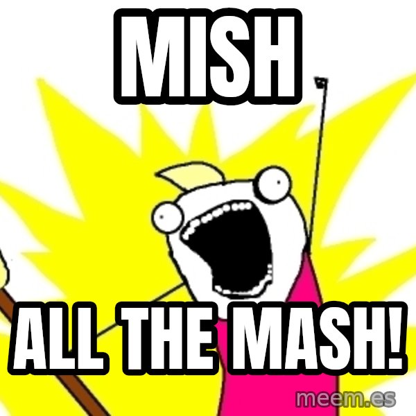 X ALL THE THINGS meme: mish / all the mash!