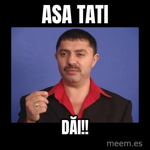 Manelistul Nicolae Guta meme: asa tati / dăi!!