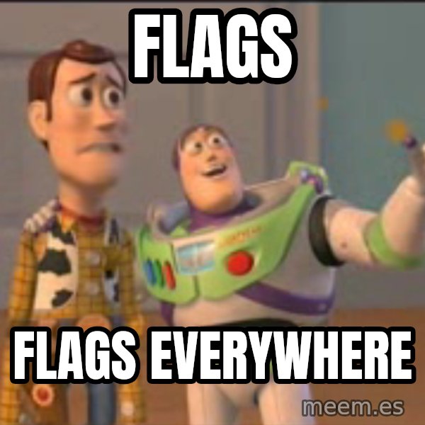 X, X Everywhere  meme: FLAGS / FLAGS EVERYWHERE