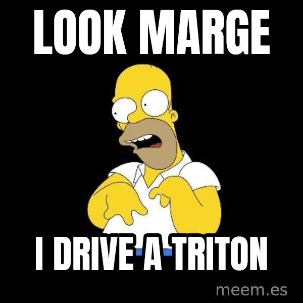 look-marge meme: Look marge / I drive a triton