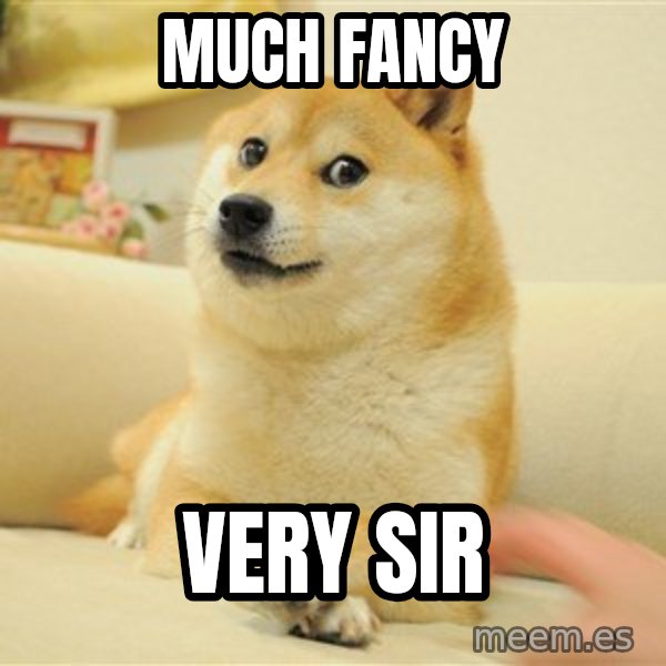 so doge meme: Much fancy / very sir