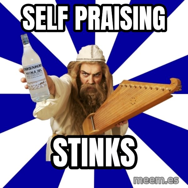 FinnishProblems meme: self praising / stinks