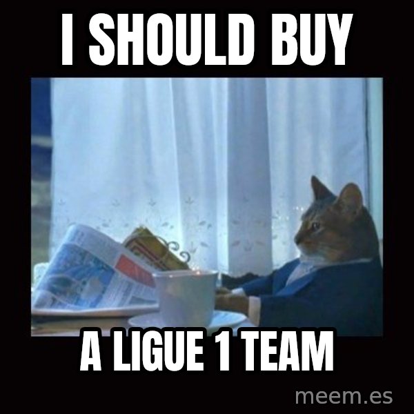 i should buy a boat cat meme: i should buy / a ligue 1 team