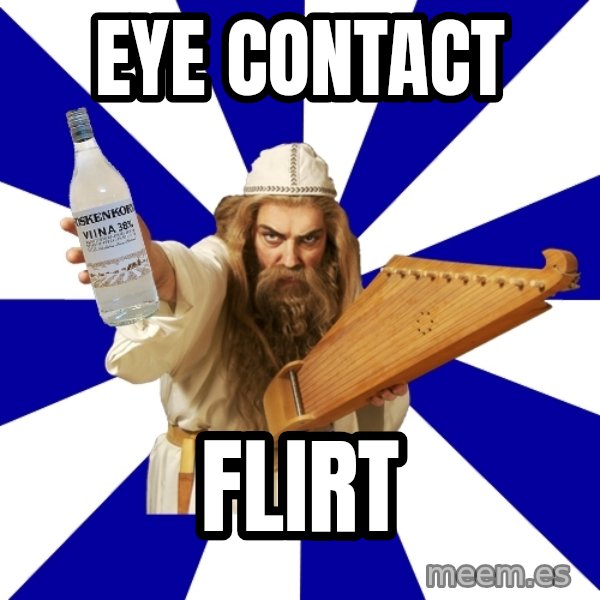 FinnishProblems meme: Eye contact / flirt