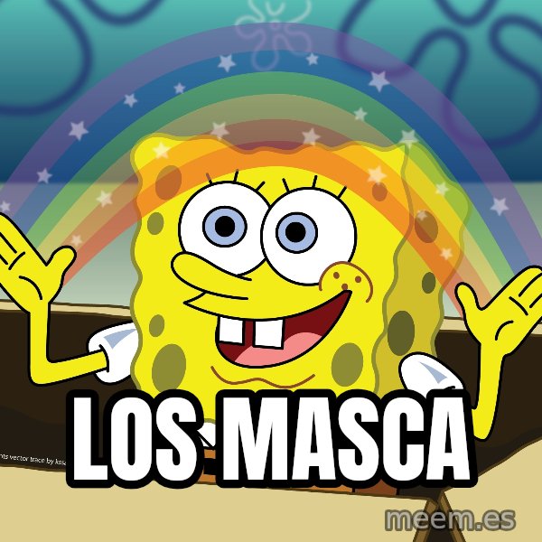 spongebob rainbow meme: LOS MASCA