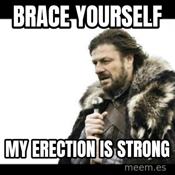 Winter is Coming meme: brace yourself / my erection is strong