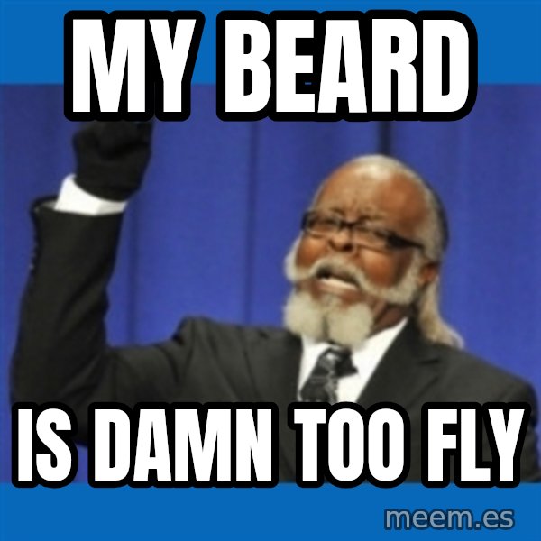 Rent Is Too Damn High meme: MY beard / is damn too fly