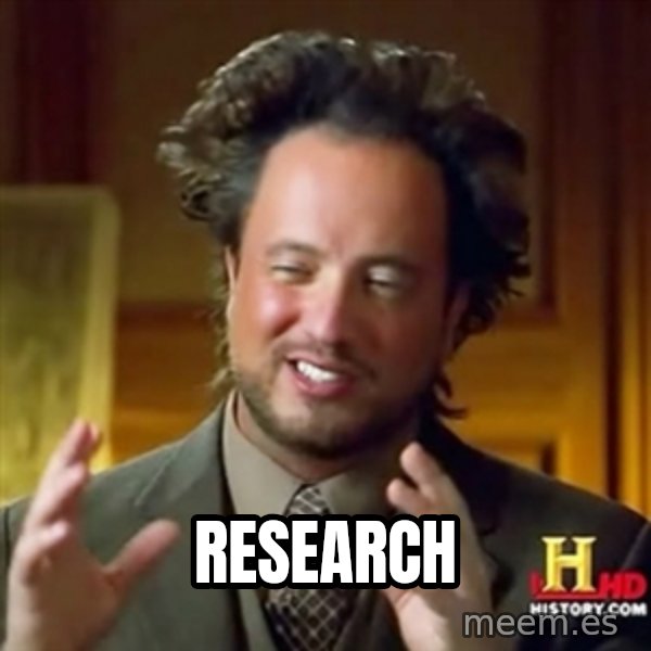 ancient alien guy meme: Research