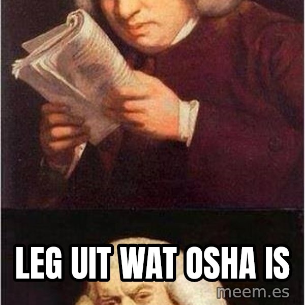 Samuel Johnson meme: Leg uit wat osha is