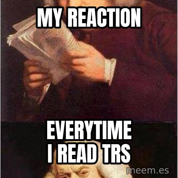 Samuel Johnson meme: MY reaction / everytime i read TRS