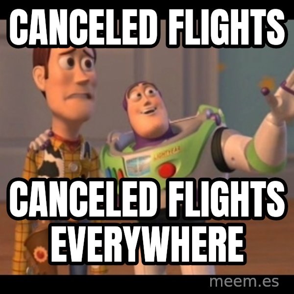X, X Everywhere  meme: Canceled Flights / canceled flights everywhere