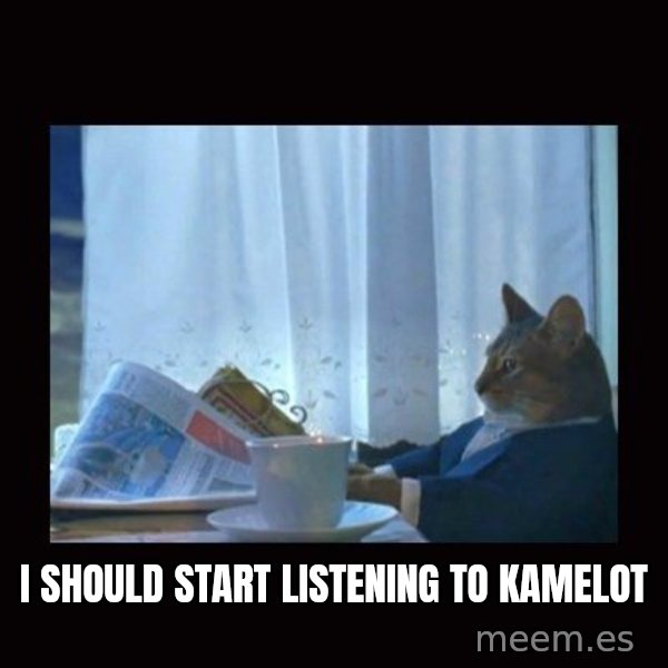i should buy a boat cat meme: I should start listening to Kamelot