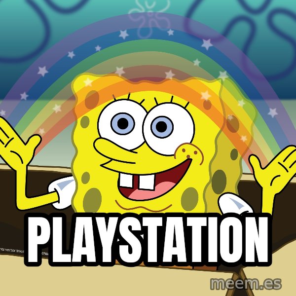 spongebob rainbow meme: PLAYSTATION