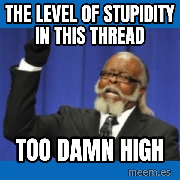 Rent Is Too Damn High meme: the level of stupidity in this thread / too damn high