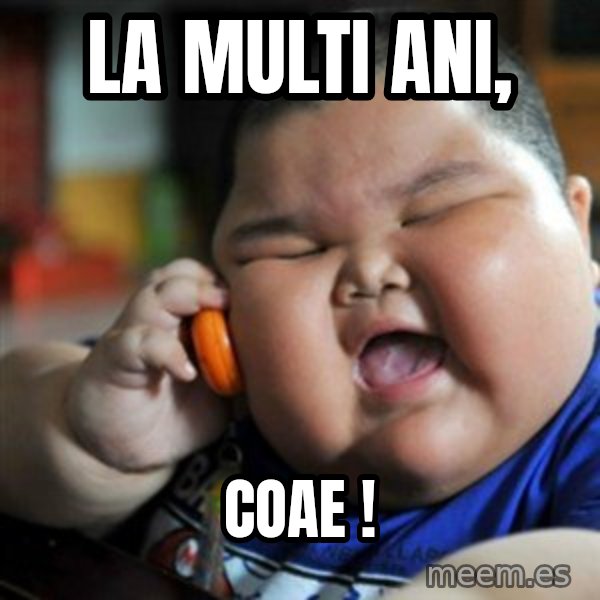 fat chinese kid meme: LA MULTI ANI, / COAE !