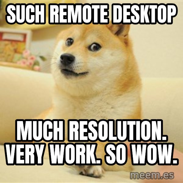so doge meme: such remote desktop / much resolution. VERY WORK. SO wow.