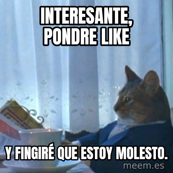 newspaper cat realization meme: Interesante, pondre like / y FINGIRÉ que estoy molesto.