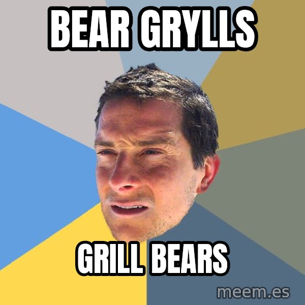 Bear Grylls meme: Bear grylls / grill bears