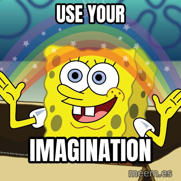 spongebob rainbow meme: Use your / IMAGINATION