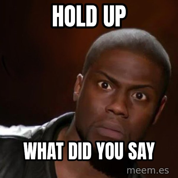 kevin hart nigga meme: hold up / what did you say