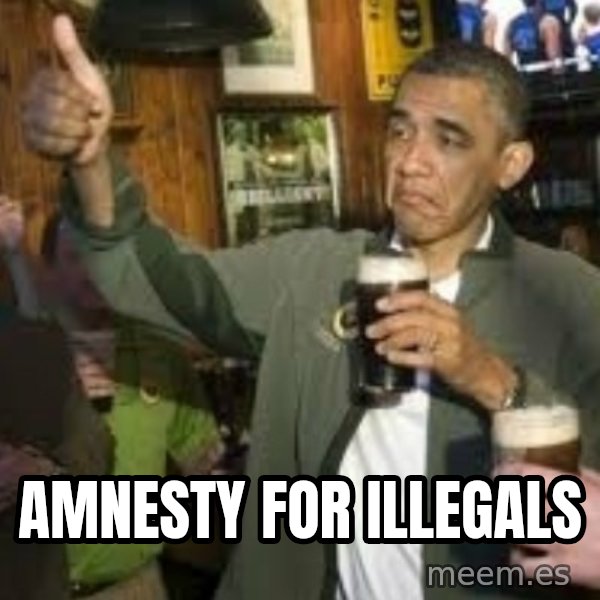 obama beer meme: amnesty for illegals