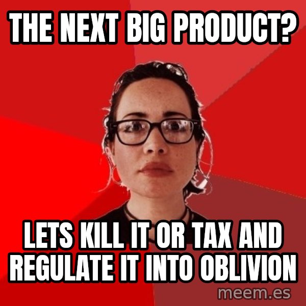 Liberal Douche Garofalo meme: the next big product? / lets kill it or tax and regulate it into oblivion