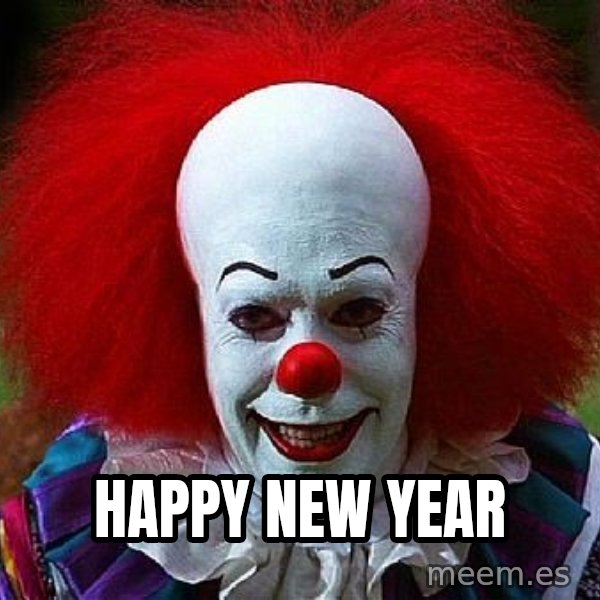 Pennywise the Clown meme: happy new year