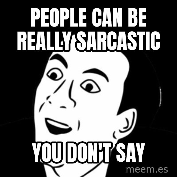 you don't say meme meme: people can be really sarcastic / you don't say